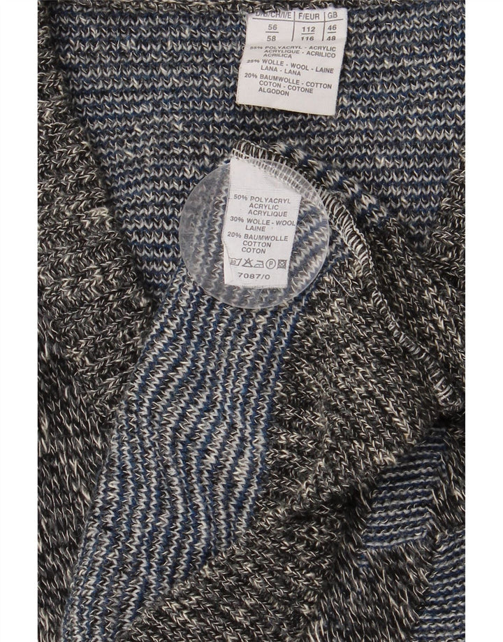 VINTAGE Mens V-Neck Jumper Sweater UK 46/48 2XL Multicoloured Geometric