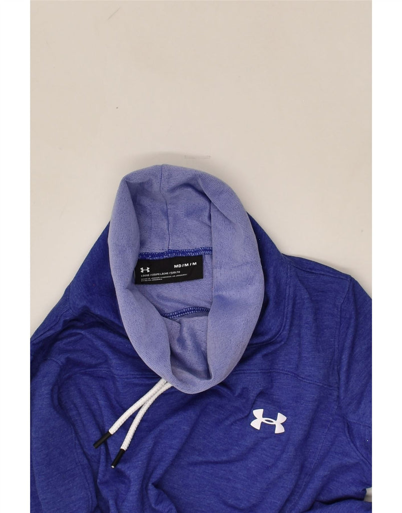 UNDER ARMOUR Womens Sweatshirt Jumper UK 14 Medium Blue Polyester | Vintage Under Armour | Thrift | Second-Hand Under Armour | Used Clothing | Messina Hembry 