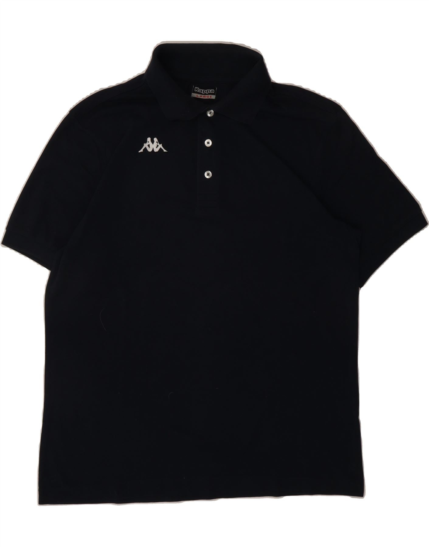KAPPA Mens Polo Shirt Large Navy Blue Cotton Vintage Second