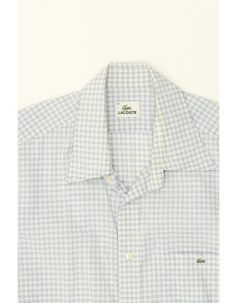 LACOSTE Mens Shirt Size 43 Large Blue Check Cotton Vintage Lacoste and Second-Hand Lacoste from Messina Hembry 