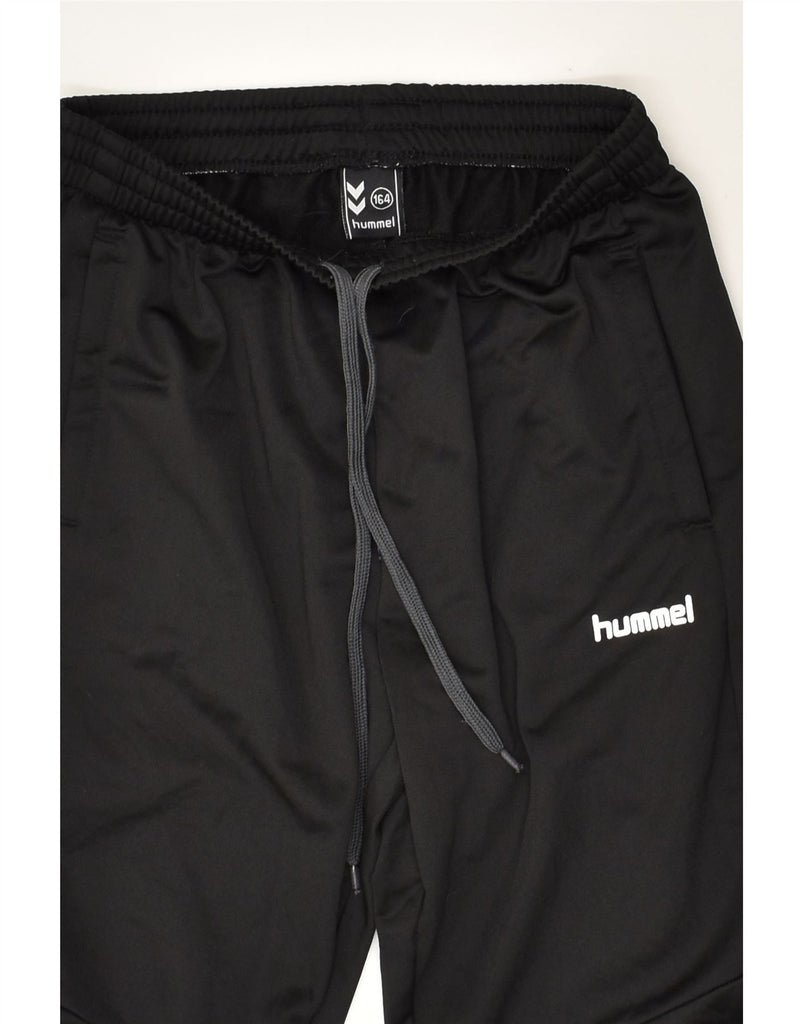 HUMMEL Boys Tracksuit Trousers 13-14 Years Black Polyester | Vintage Hummel | Thrift | Second-Hand Hummel | Used Clothing | Messina Hembry 