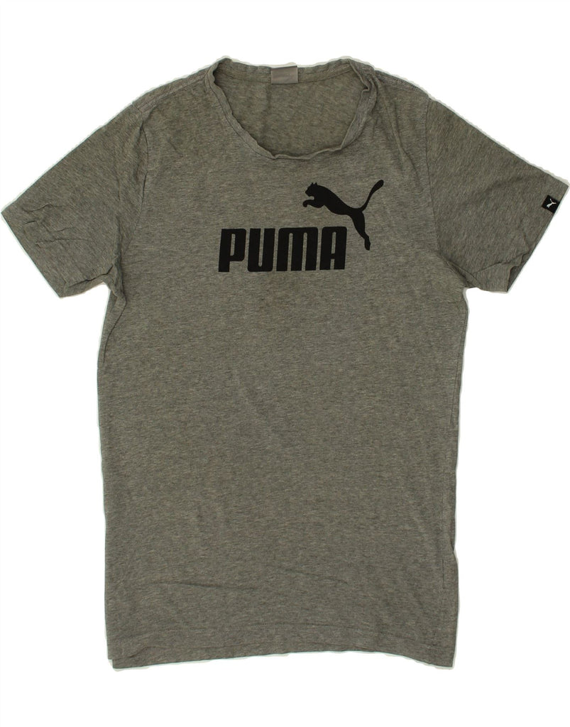 PUMA Mens Graphic T-Shirt Top Medium Grey | Vintage Puma | Thrift | Second-Hand Puma | Used Clothing | Messina Hembry 