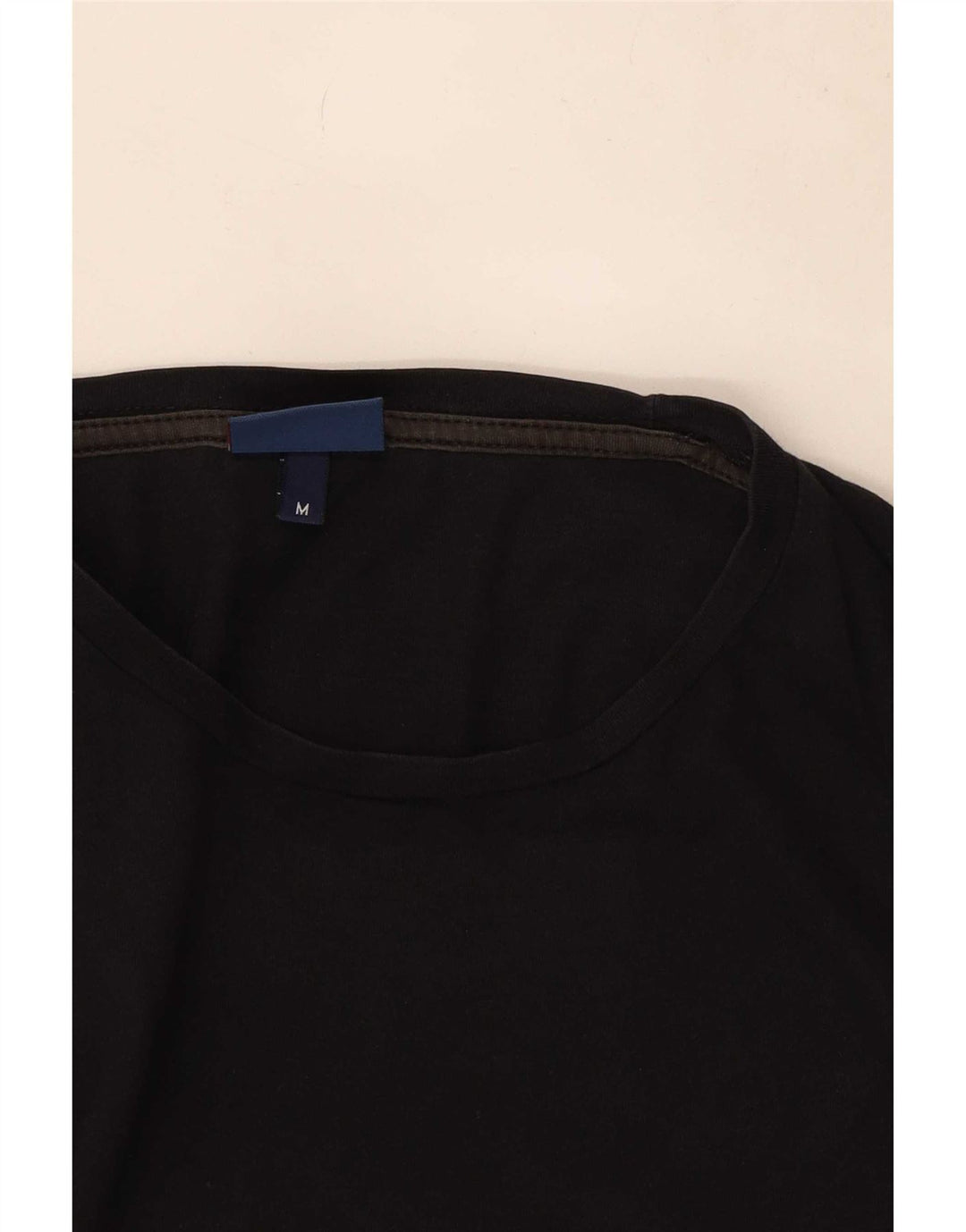 Trussardi Jeans Mens Graphic Top Long Sleeve Medium Black Cotton