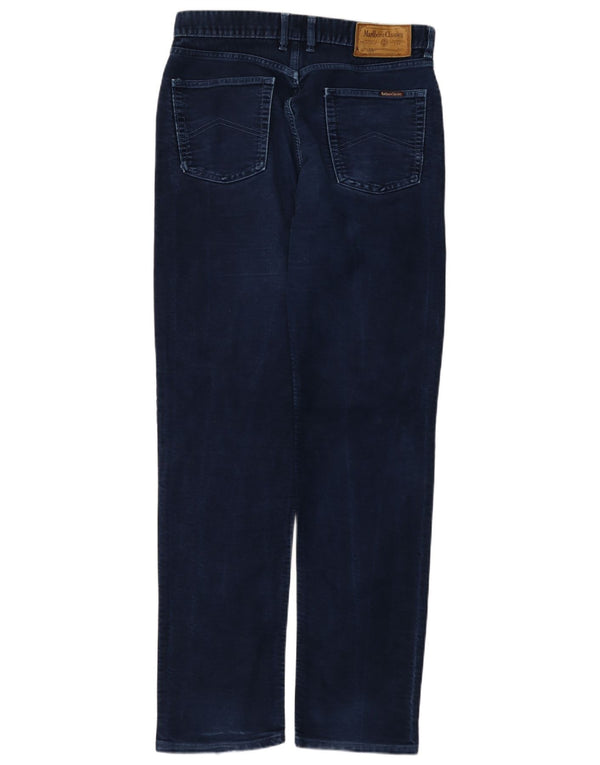 Marlboro Classics Mens Straight Jeans W34 L34 Blue Cotton