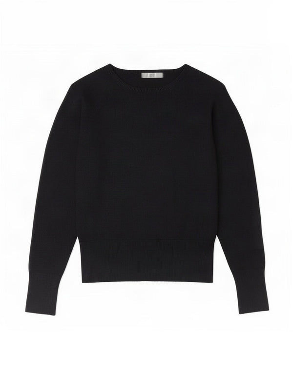 Marks & Spencer Womens Boat Neck Jumper Sweater UK 10 Small Black