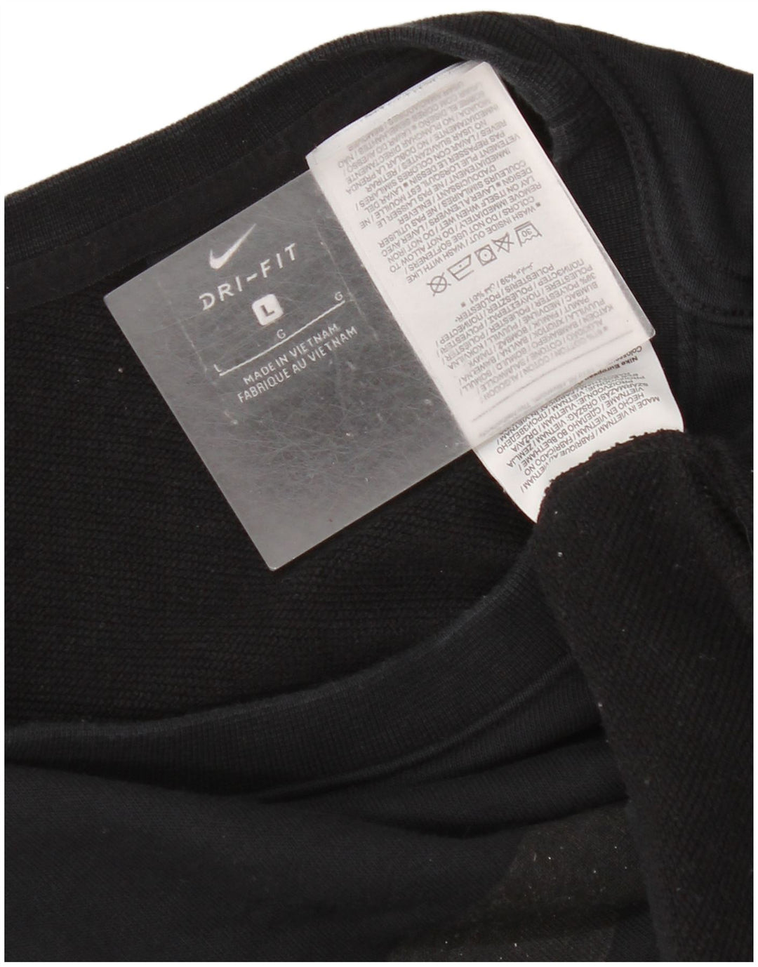 Nike Womens Dri Fit Graphic Oversized Sweatshirt Jumper UK 16 Large Black