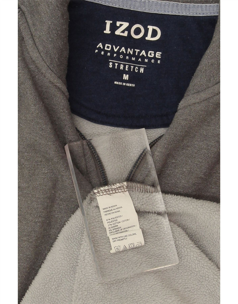 IZOD Mens Zip Neck Sweatshirt Jumper Medium Grey Polyester Vintage Izod and Second-Hand Izod from Messina Hembry 