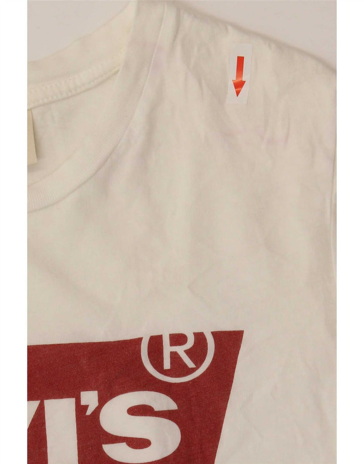 Levi's Womens Graphic T-Shirt Top UK 10 Small White