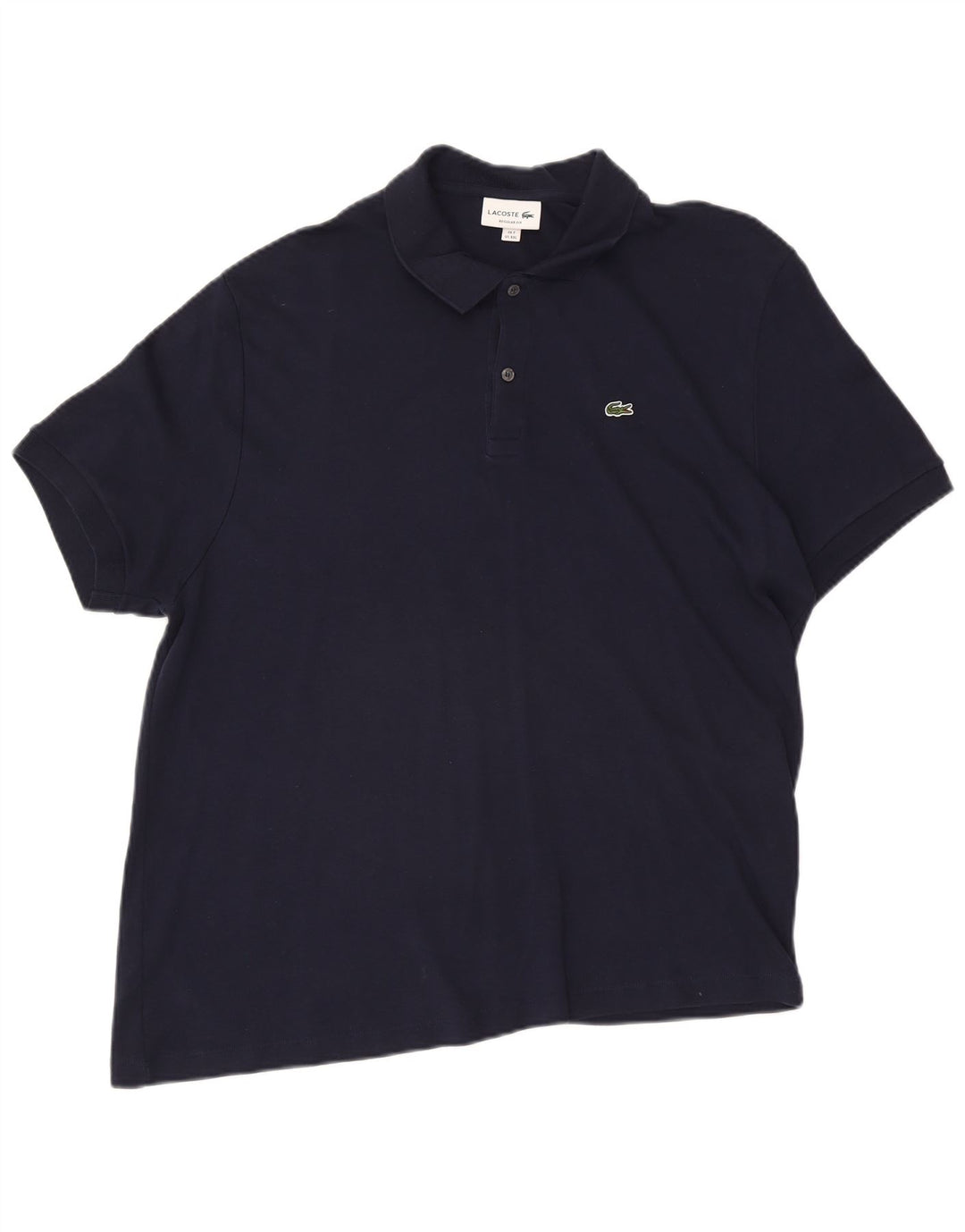 Lacoste Mens Polo Shirt Size 7 2XL Navy Blue Cotton