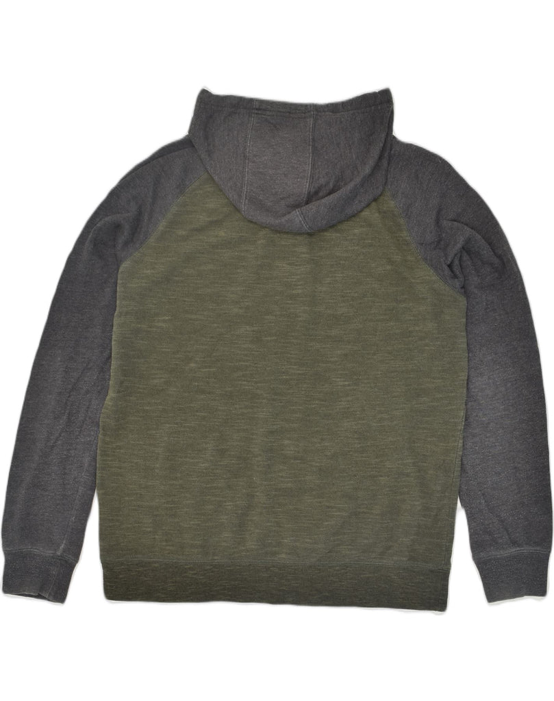 HURLEY Mens Hoodie Jumper Medium Green Colourblock Cotton | Vintage Hurley | Thrift | Second-Hand Hurley | Used Clothing | Messina Hembry 