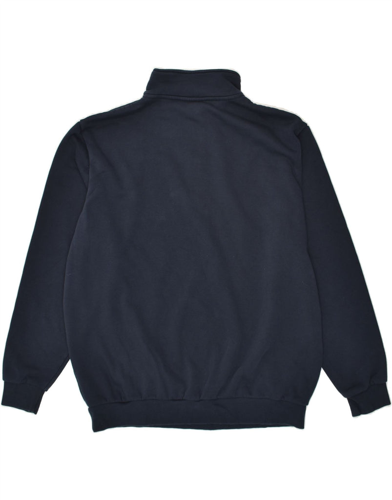 MOUNTAIN WAREHOUSE Mens Zip Neck Sweatshirt Jumper 2XL Navy Blue Cotton | Vintage Mountain Warehouse | Thrift | Second-Hand Mountain Warehouse | Used Clothing | Messina Hembry 