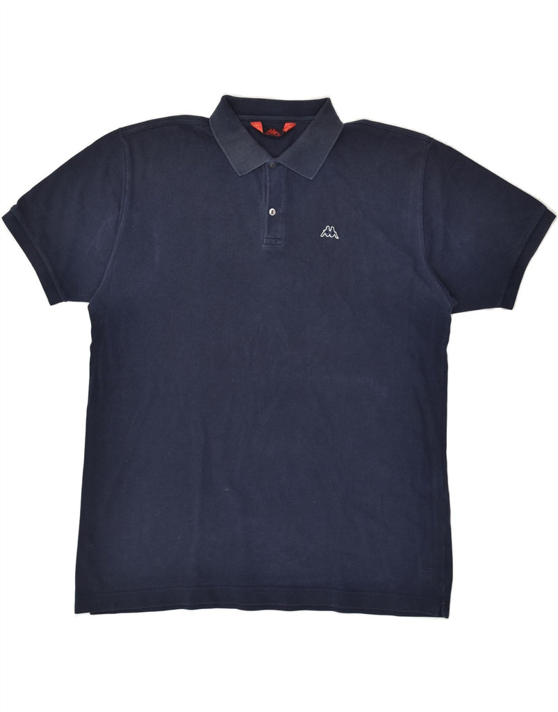 KAPPA Mens Polo Shirt 2XL Navy Blue Cotton | Vintage Kappa | Thrift | Second-Hand Kappa | Used Clothing | Messina Hembry 