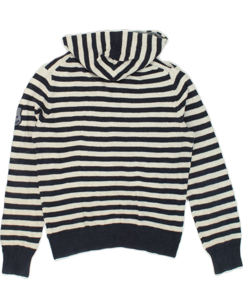 TOMMY HILFIGER Womens Hoodie Jumper UK 18 XL Black Striped Cotton | Vintage Tommy Hilfiger | Thrift | Second-Hand Tommy Hilfiger | Used Clothing | Messina Hembry 