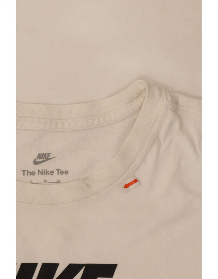 Nike Mens Graphic T-Shirt Top XL White Cotton