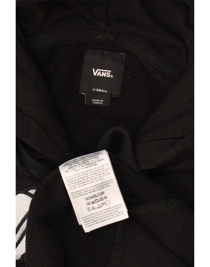 VANS Mens Graphic Hoodie Jumper XS Black Cotton