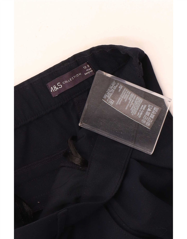 Marks & Spencer Womens Chino Trousers UK 12 Medium W32 L27 Navy Blue