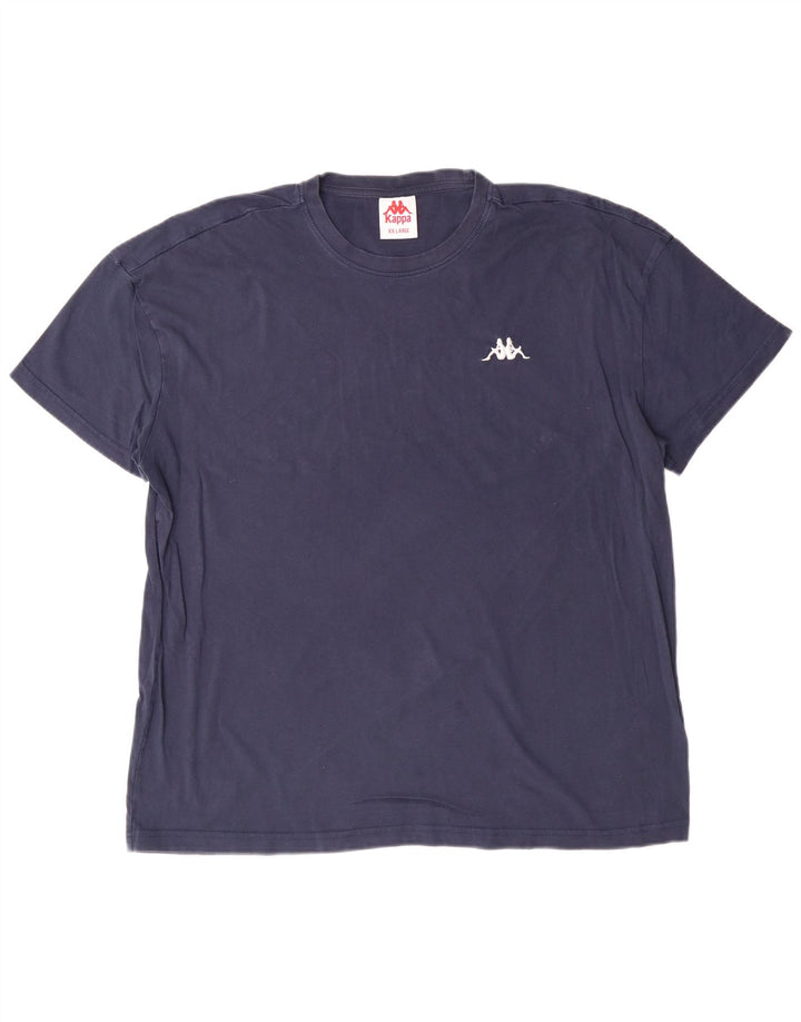 Kappa Mens T-Shirt Top 2XL Navy Blue Cotton