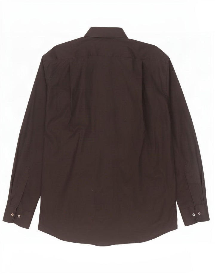 Hugo Boss Mens Shirt Size 44 17 1/2 XL Black Cotton