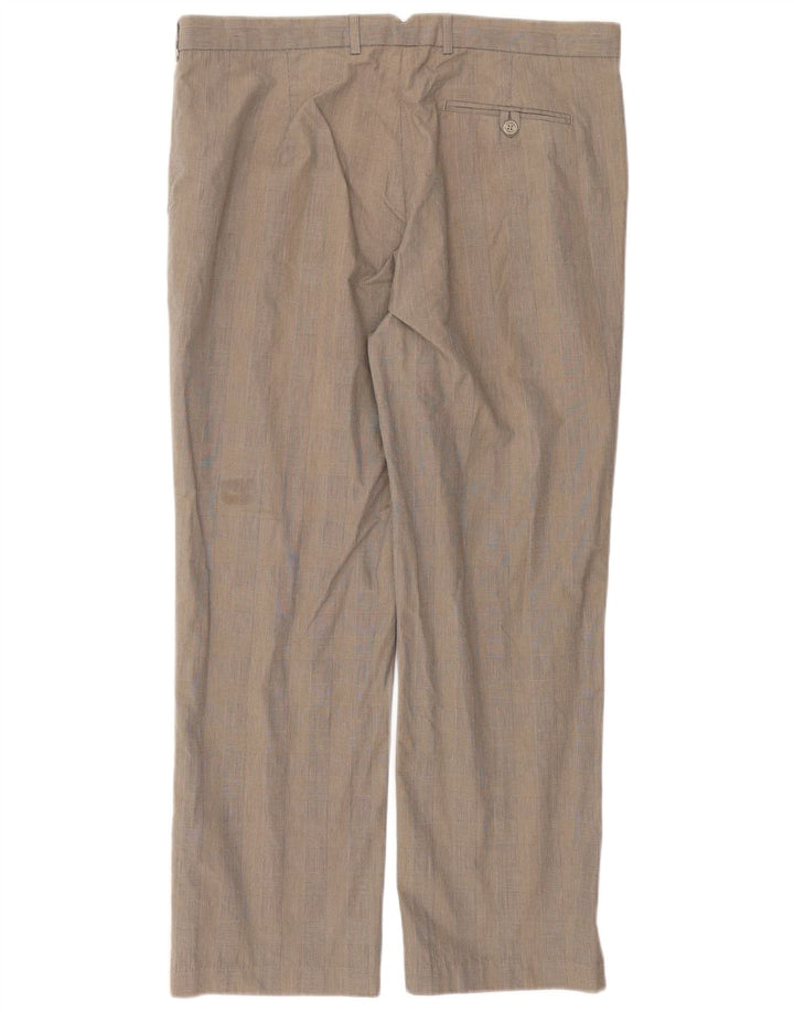 Marks & Spencer Mens Autograph Straight Suit Trousers W38 L31 Grey Check