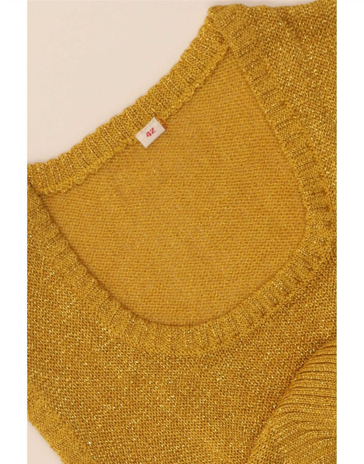 Vintage Womens Crop Vest Tank Top IT 42 Medium Gold
