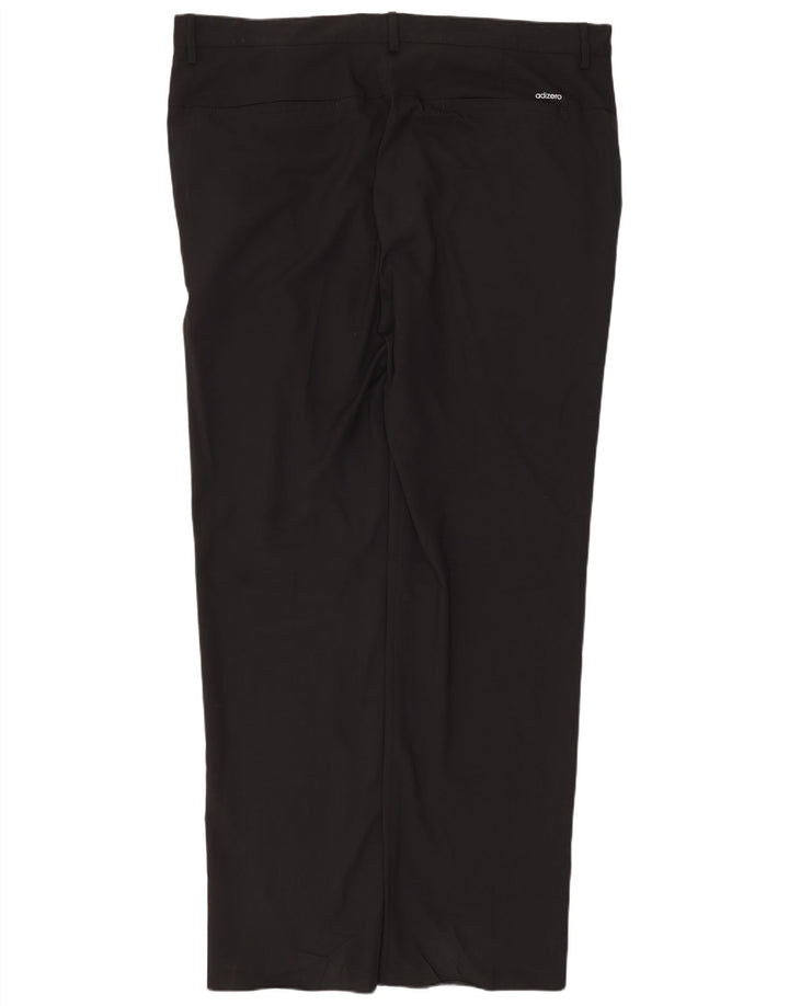 ADIDAS Mens Adizero Straight Chino Trousers W38 L34  Black Polyester