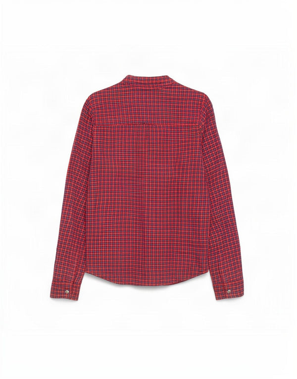 Hollister Womens Flannel Shirt UK 12 Medium Red Check Cotton