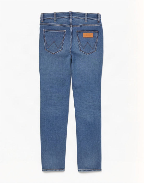 Wrangler Womens Larston Slim Tapered Jeans W30 L32 Blue Cotton