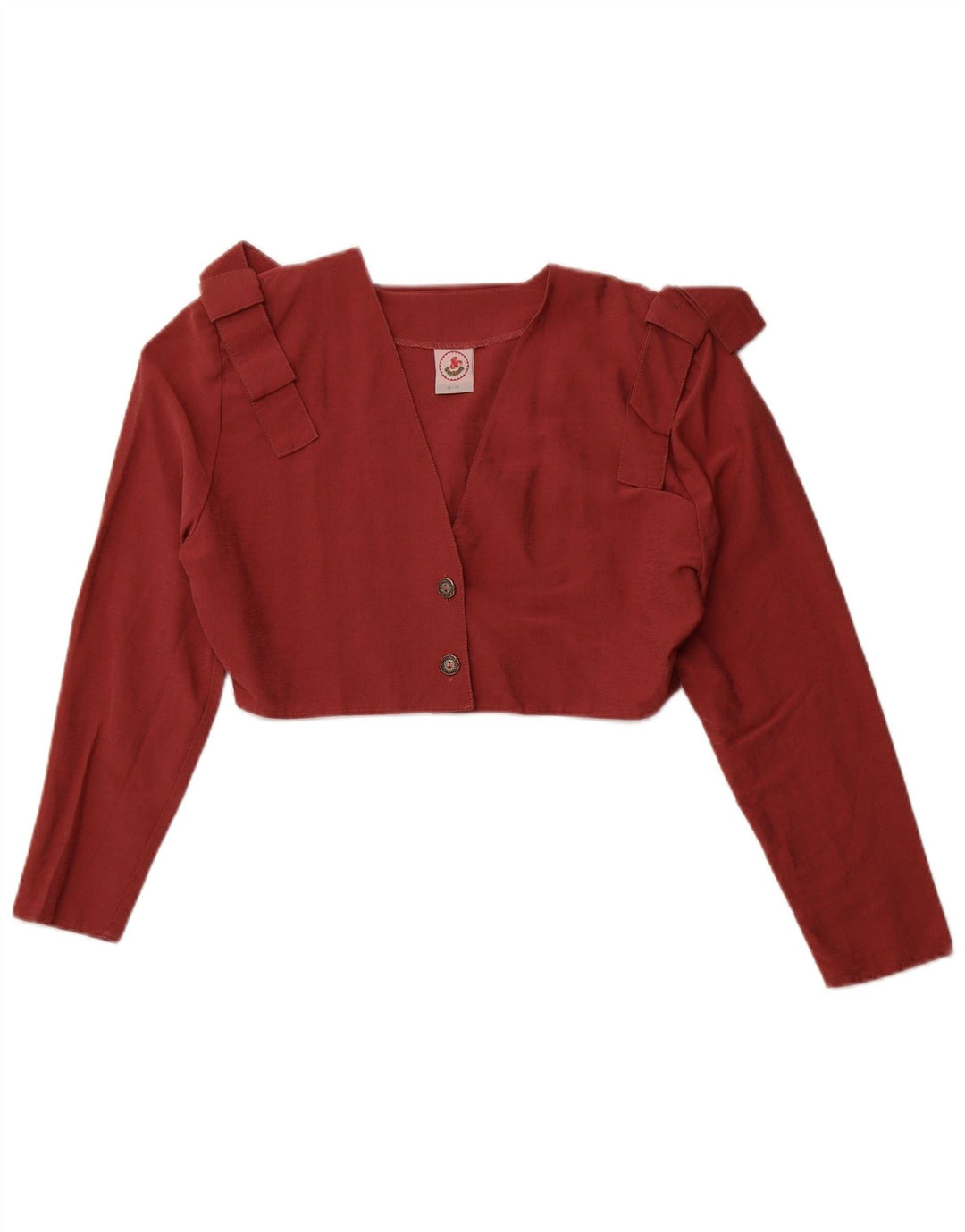 VINTAGE Womens Crop Top EU 38/40 Medium Pink Viscose