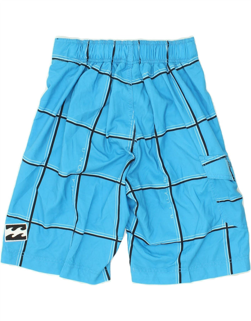 BILLABONG Mens Swimming Shorts Small Blue Check Polyester | Vintage Billabong | Thrift | Second-Hand Billabong | Used Clothing | Messina Hembry 