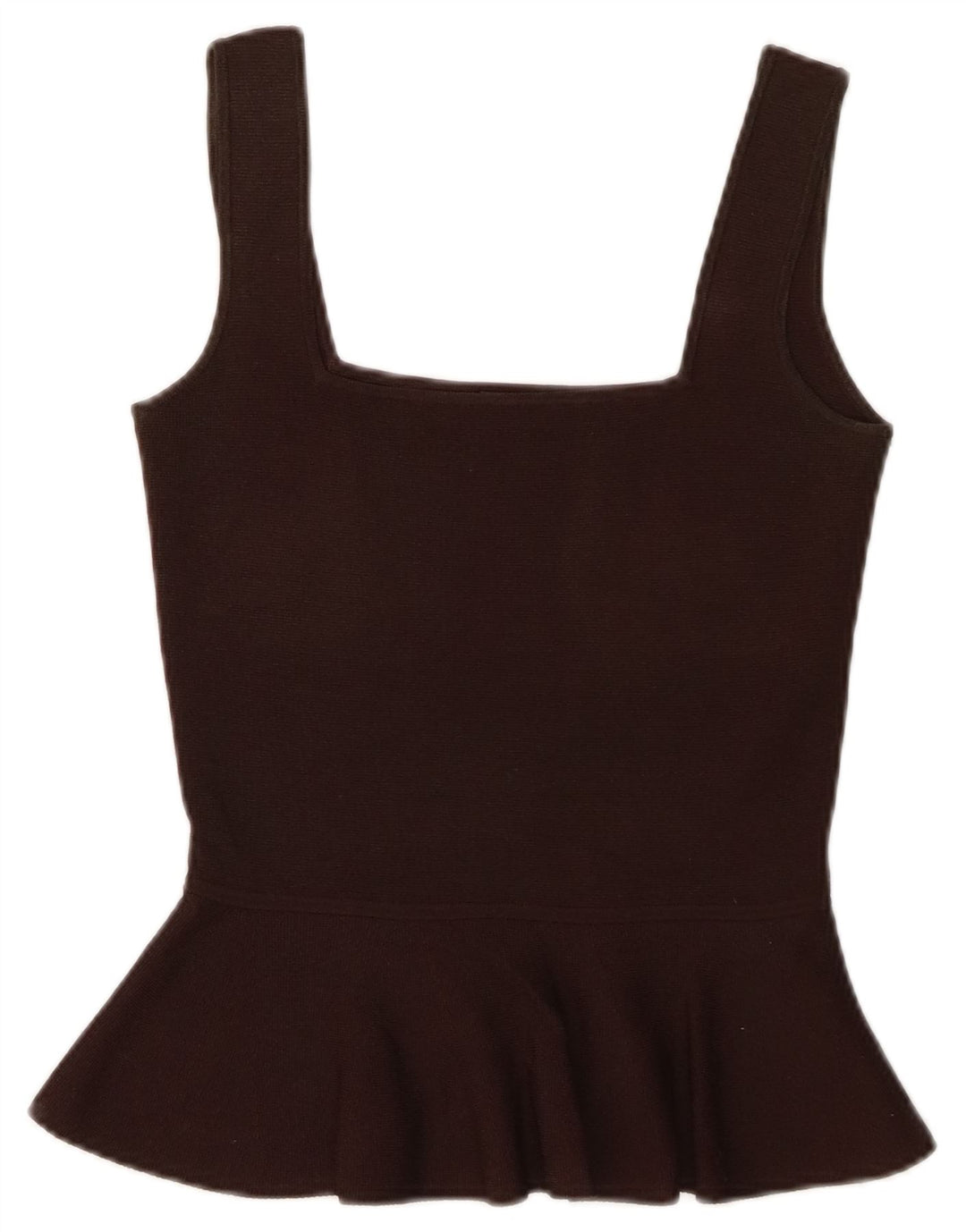 Massimo Dutti Womens Sleeveless Blouse Top UK 8 Small Brown Viscose