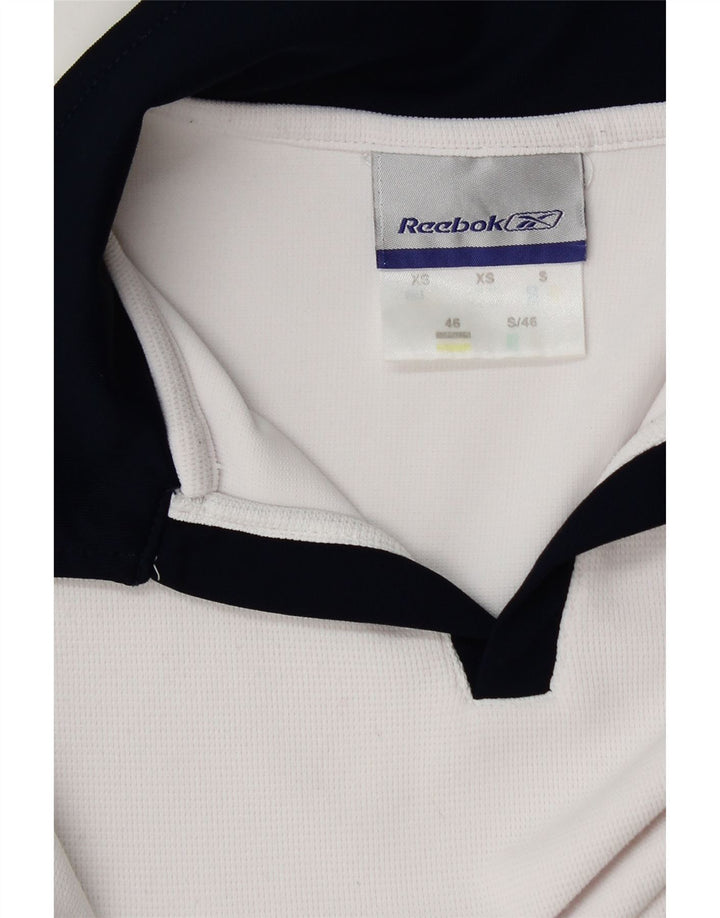 Reebok Mens Polo Shirt XS White Colourblock