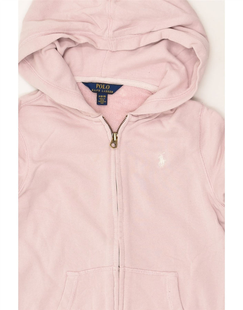 POLO RALPH LAUREN Girls Zip Hoodie Sweater 8-9 Years Medium Pink Cotton | Vintage Polo Ralph Lauren | Thrift | Second-Hand Polo Ralph Lauren | Used Clothing | Messina Hembry 