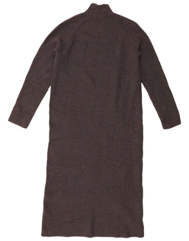 Zara Womens Jumper Dress UK 10 Small Grey Viscose