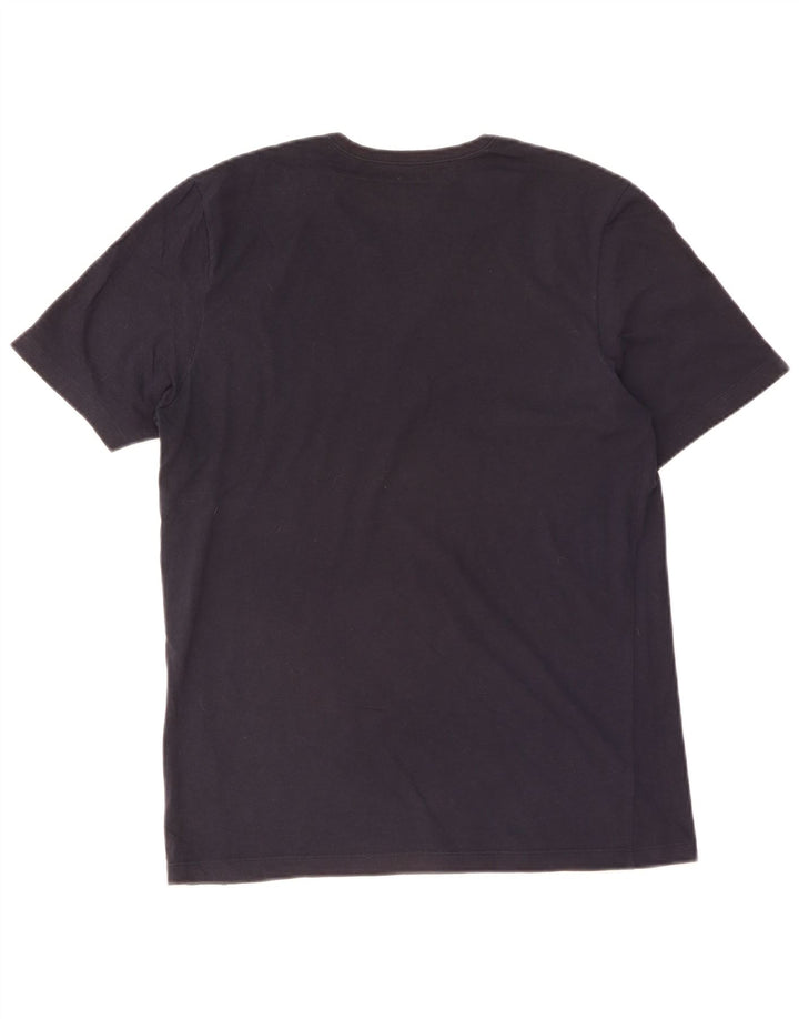 Hugo Boss Mens T-Shirt Top Large Navy Blue Cotton