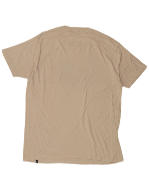 Hurley Mens Graphic T-Shirt Top Large Off White Cotton