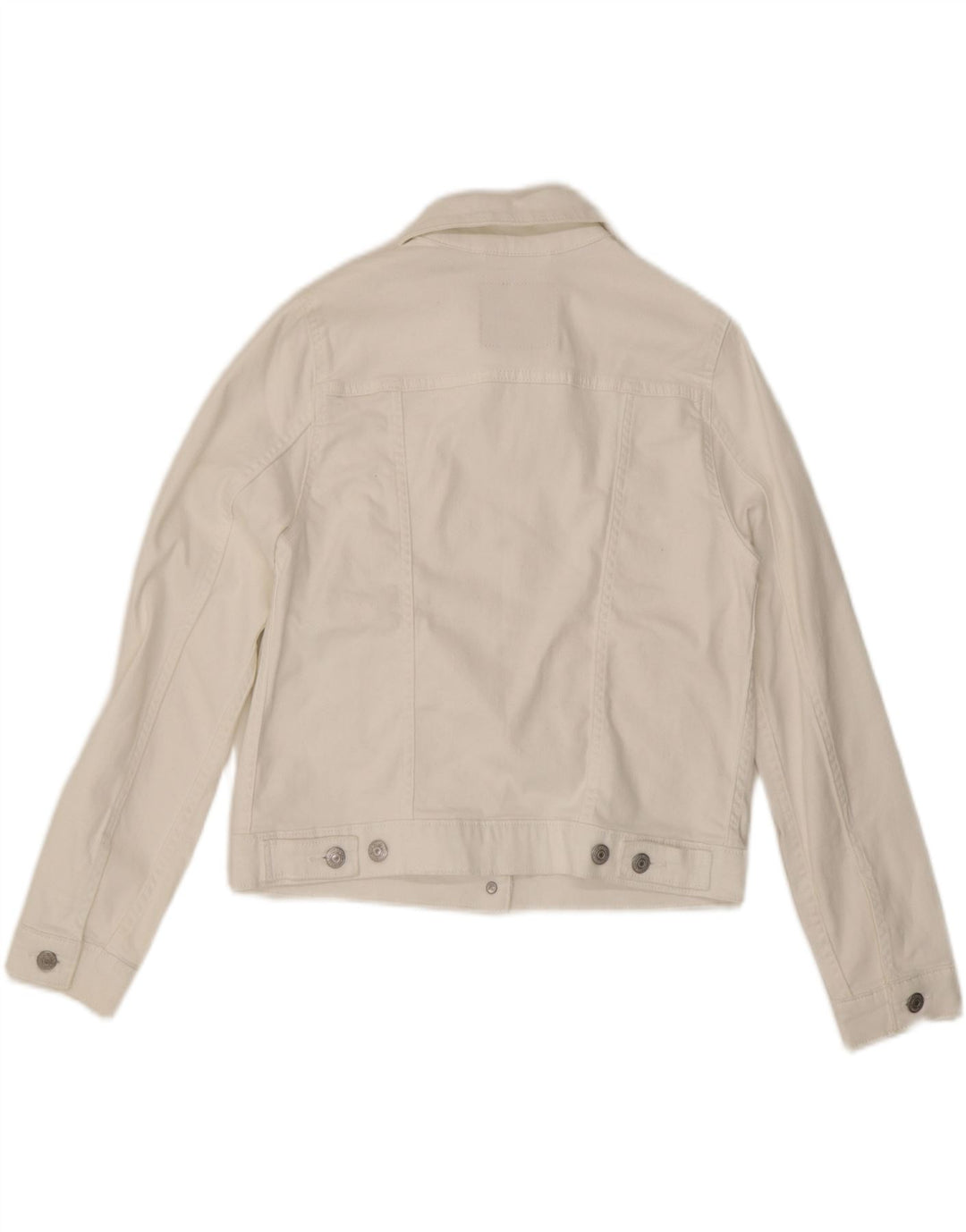 Levi's Womens Crop Denim Jacket UK 14 Medium White