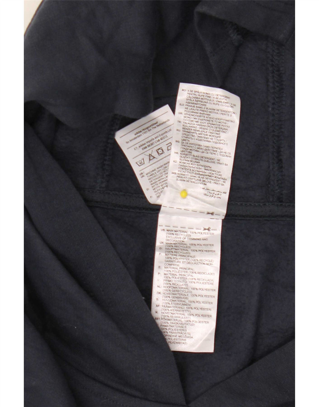 Adidas Mens Hoodie Jumper XL Navy Blue Polyester