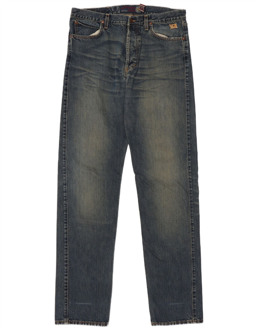 Roy Rogers Mens Straight Jeans W36 L36 Blue Cotton