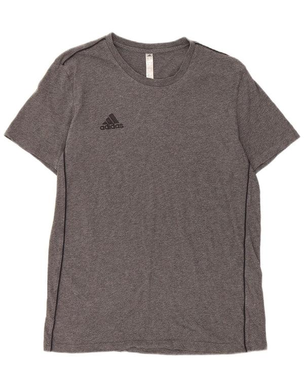 Adidas Mens T-Shirt Top Medium Grey Cotton
