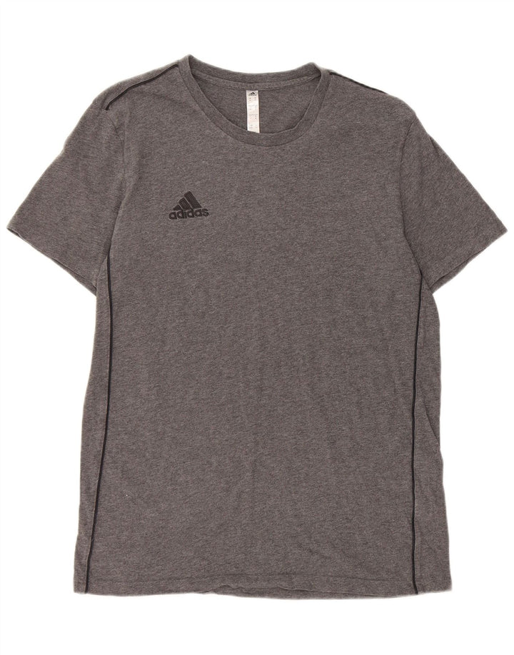 Adidas Mens T-Shirt Top Medium Grey Cotton