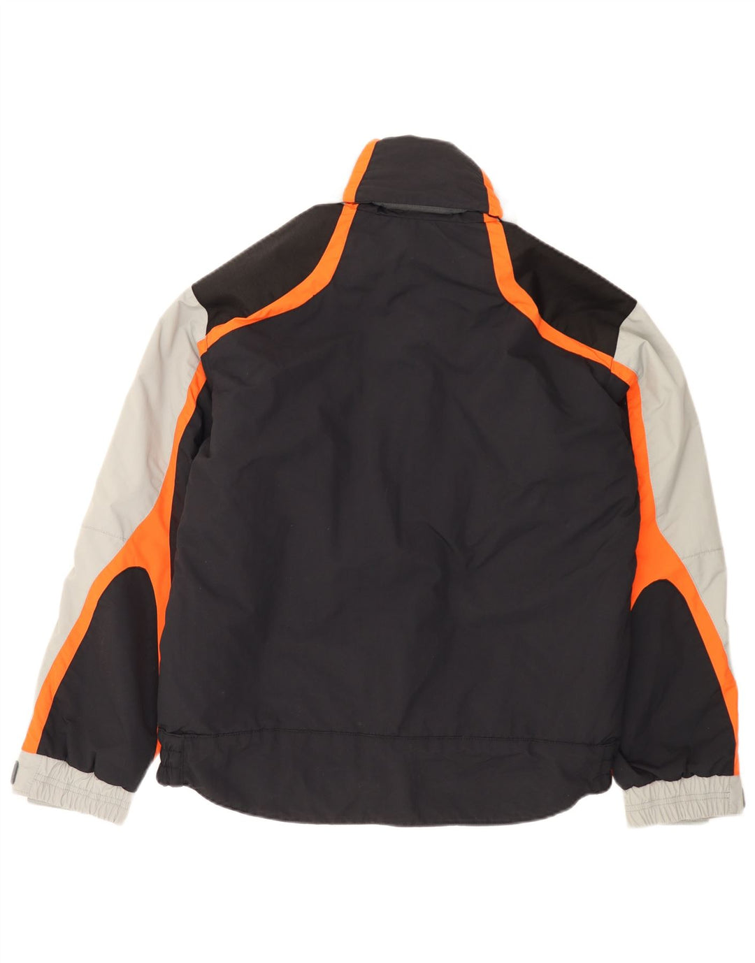Belfe Mens Windbreaker Jacket UK 38 Medium Grey Colourblock Polyamide
