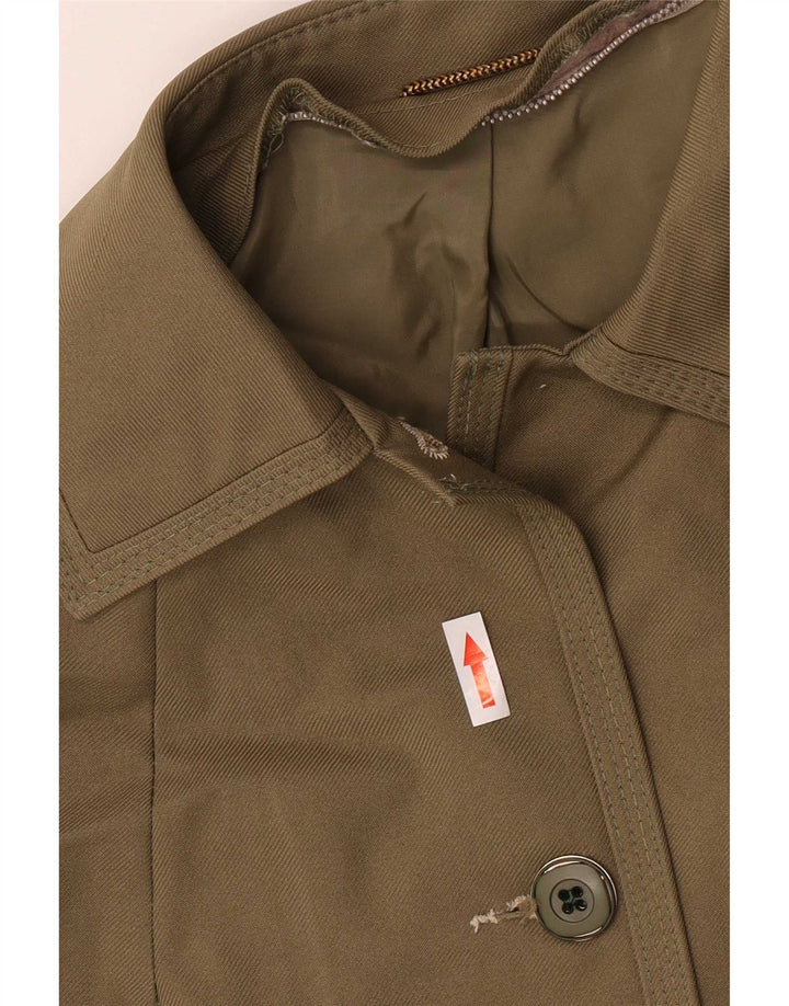Dannimac Womens Overcoat UK 14 Medium Khaki Polyester