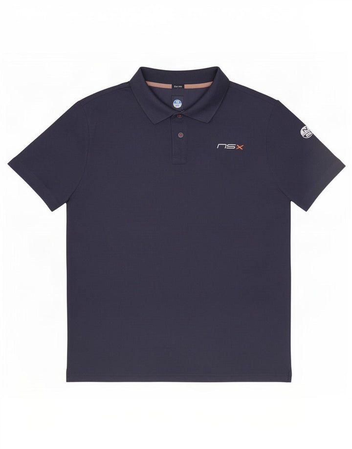 North Sails Mens Polo Shirt XL Navy Blue Polyamide