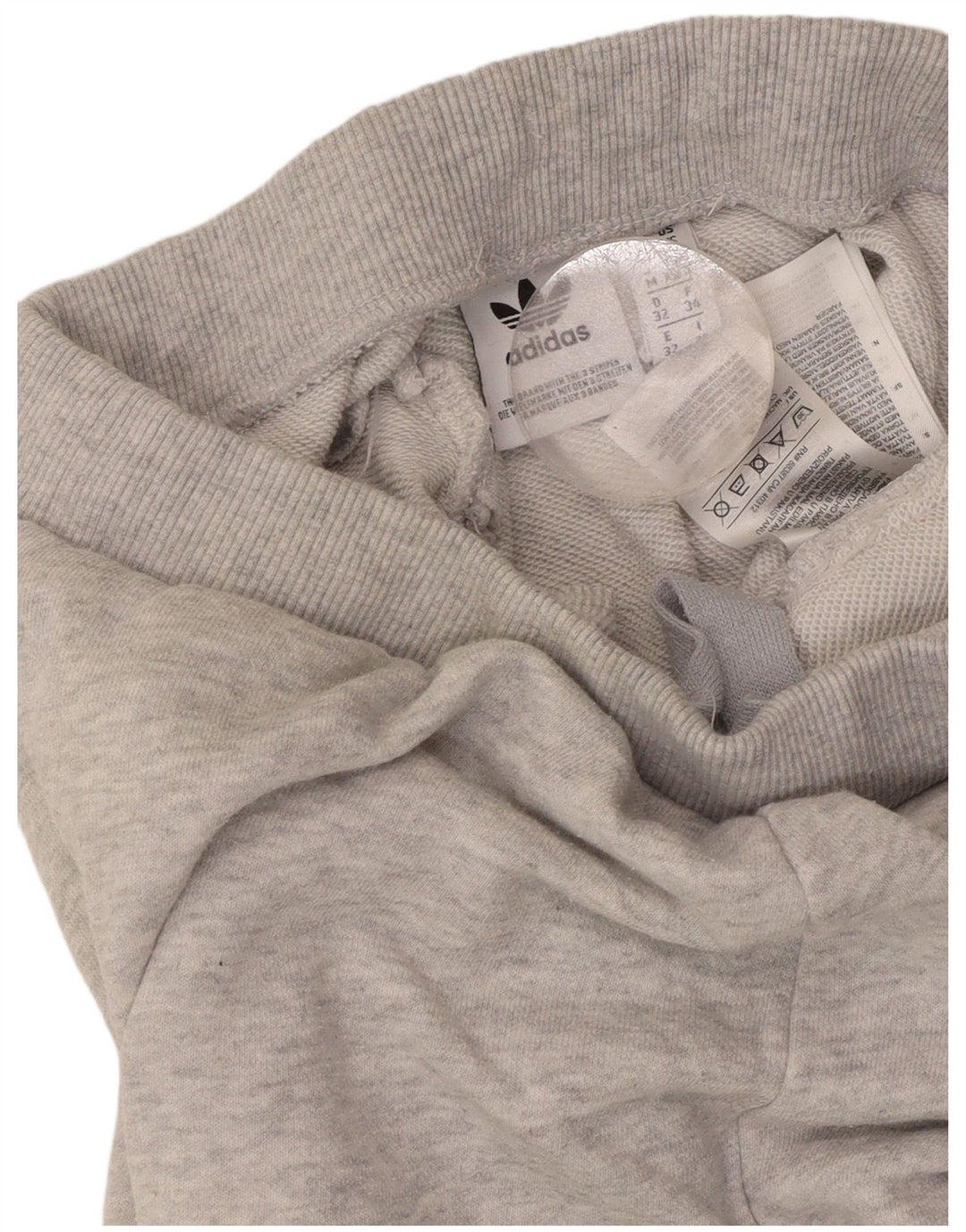 ADIDAS Womens Tracksuit Trousers Joggers UK 6 XS Grey Flecked Cotton