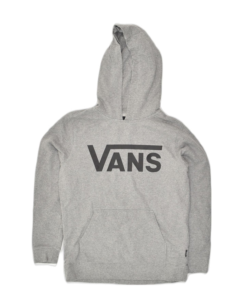 VANS Womens Graphic Hoodie Jumper UK 12 Medium Grey Cotton | Vintage Vans | Thrift | Second-Hand Vans | Used Clothing | Messina Hembry 