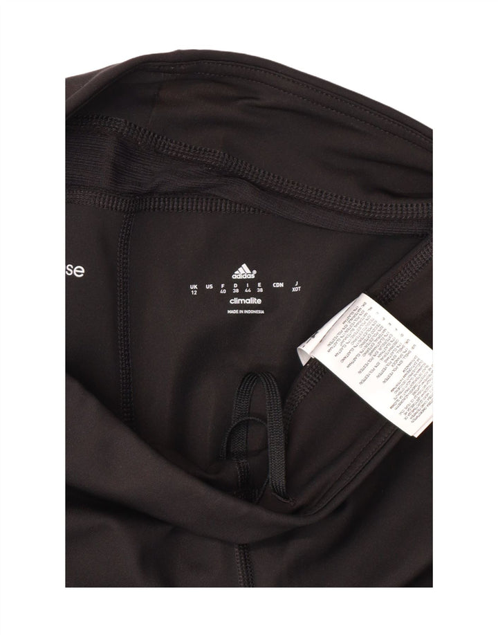 ADIDAS Womens Climalite Capri Leggings UK 12 Medium Black Polyester