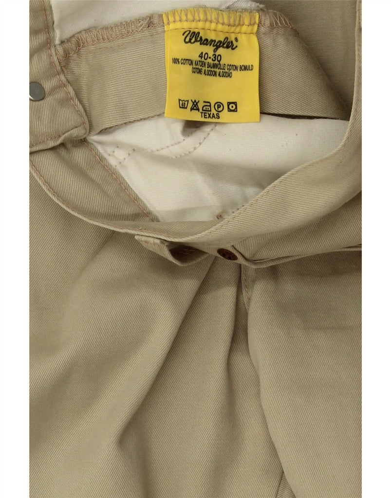 WRANGLER Mens Texas Straight Casual Trousers W40 L30 Beige Cotton Vintage Wrangler and Second-Hand Wrangler from Messina Hembry 