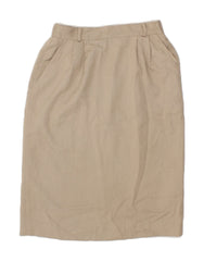 FAY Womens Pencil Skirt UK 12 Medium W28  Beige Polyester