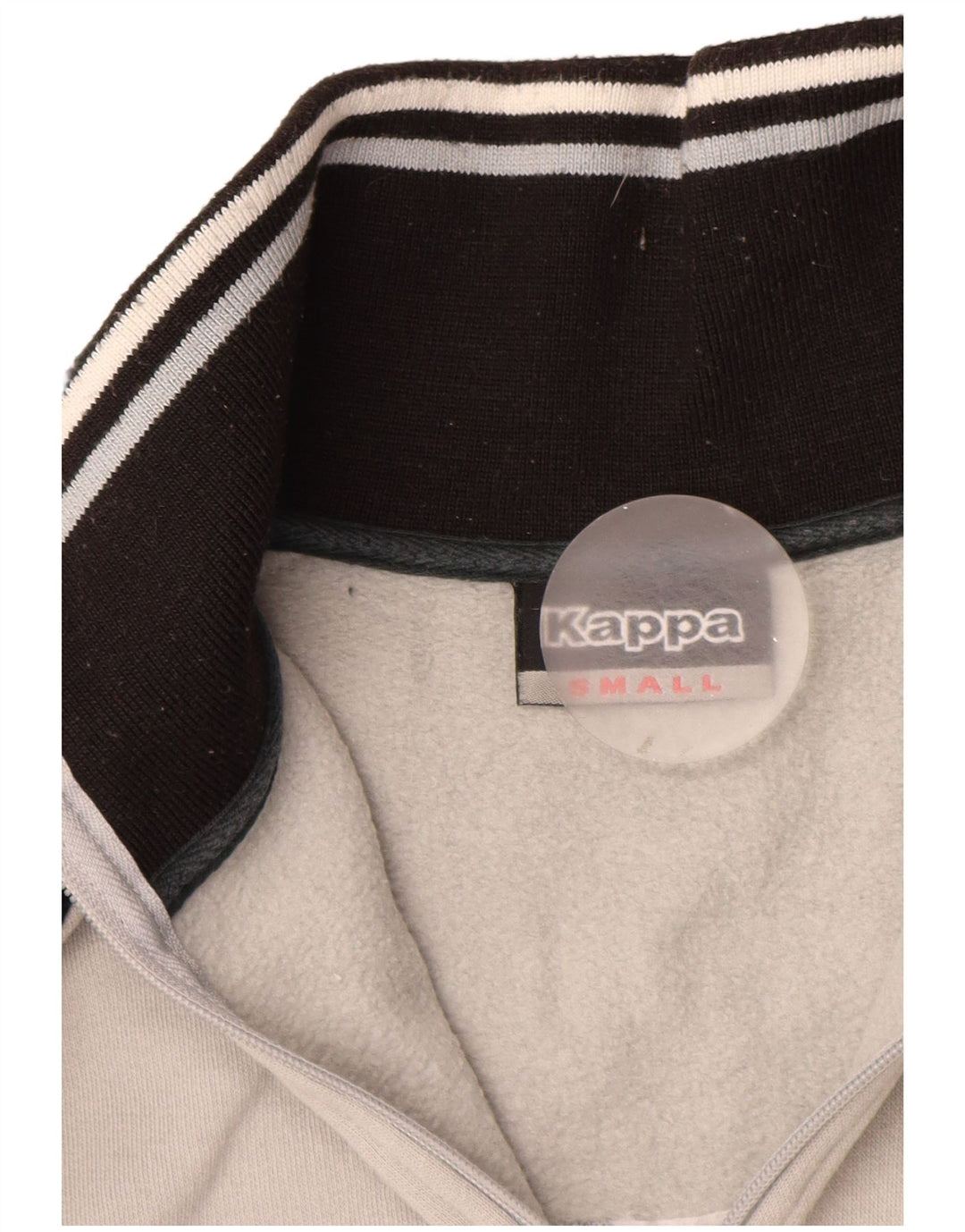 Kappa Mens Graphic Tracksuit Top Jacket Small Grey Colourblock Cotton