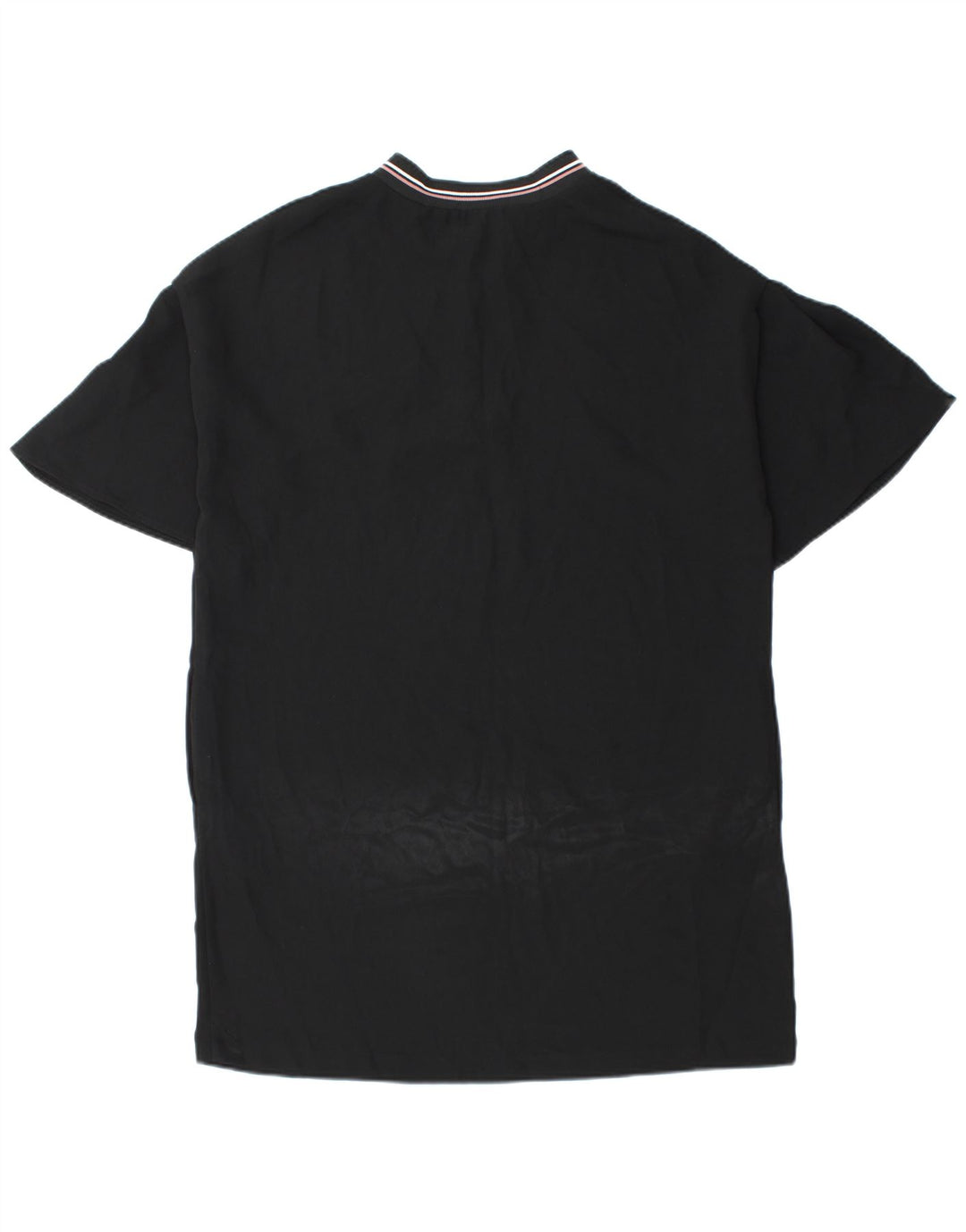 Zara Womens Zip Neck Shift Dress UK 14 Medium Black Polyester
